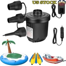 Electric Air Pump Inflator Deflator Air Beds Pool Toys Rafts W/ Nozzles New