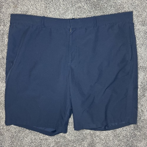 Nike Golf Dri-Fit Shorts Mens 42 Navy Blue Flat Front Performance Chino 10Inch