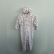 Dalmatian Print Dog Hooded Halloween Kids Toddler Costume Sz 44 inch 5T