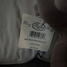 Disney Baloo Mini Beanbag Plush 8" Ages 3 Jungle Book Character Toy NWT