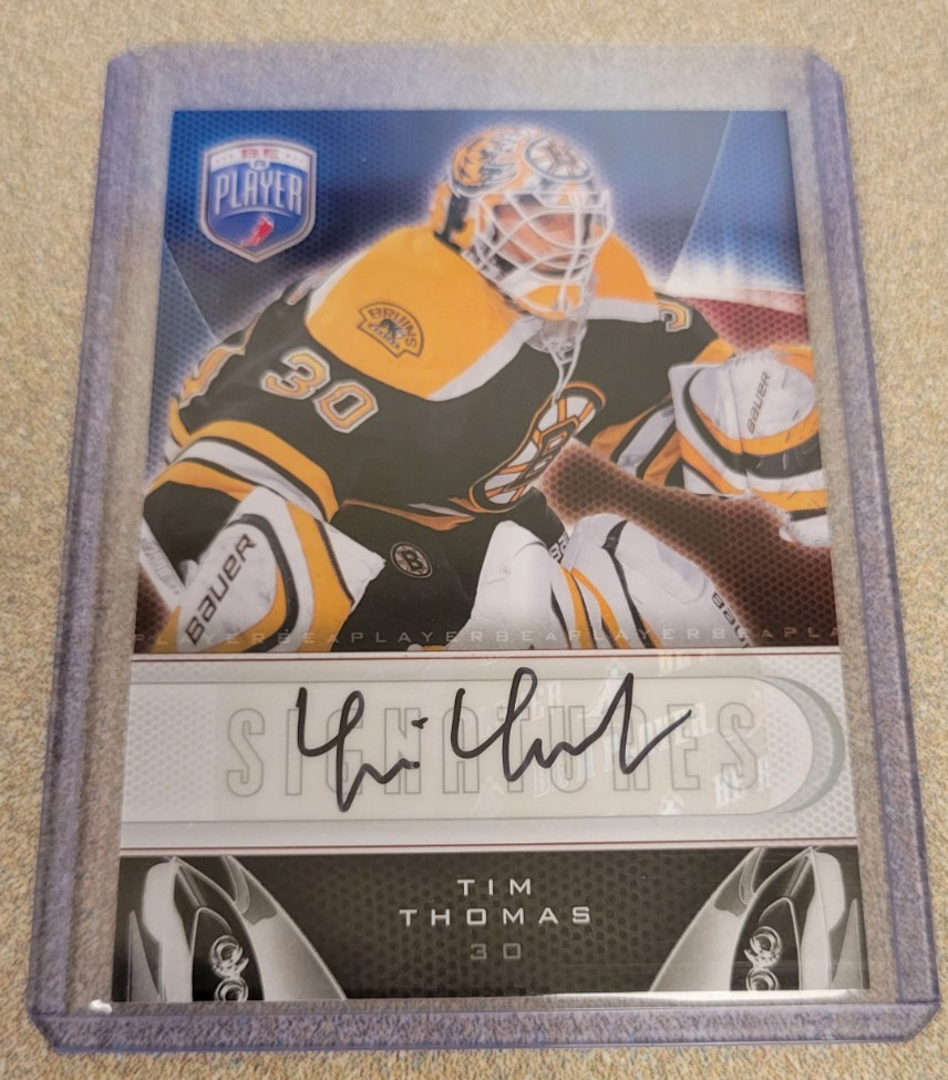 TIM THOMAS 2009-10 UPPER DECK BE A PLAYER SIGNATURE AUTOGRAPH SP #S-TT BAP AUTO