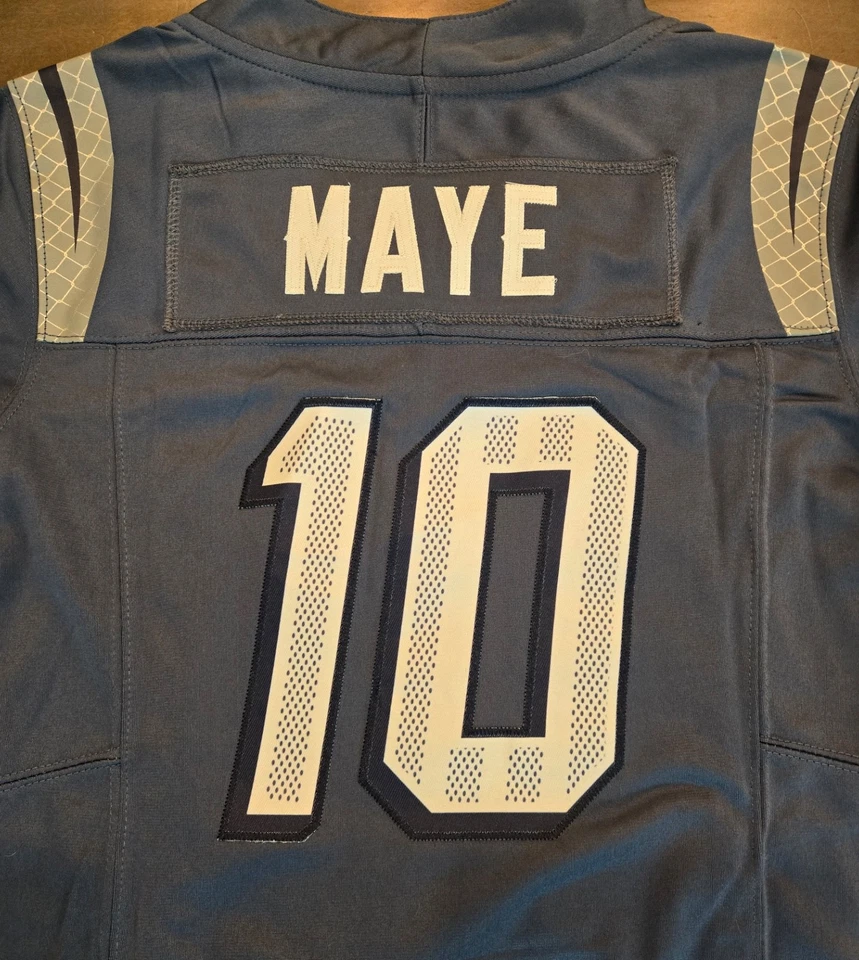 Camiseta YOUTH New England Patriots #10 Drake Maye Stitched Storm Blue Rivalries - Imagem 2 de 4