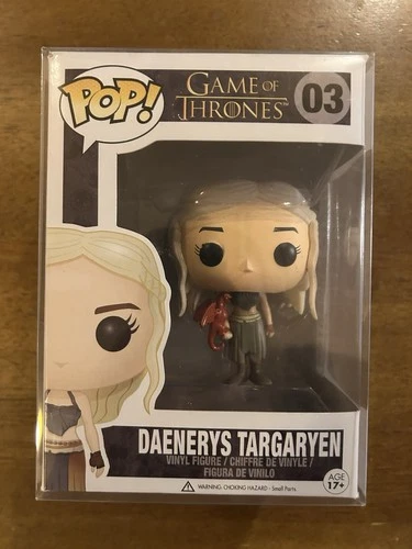 Funko Pop Vinyl Daenerys Targaryen #03 Game Of Thrones Vaulted Figure W/ Dragon