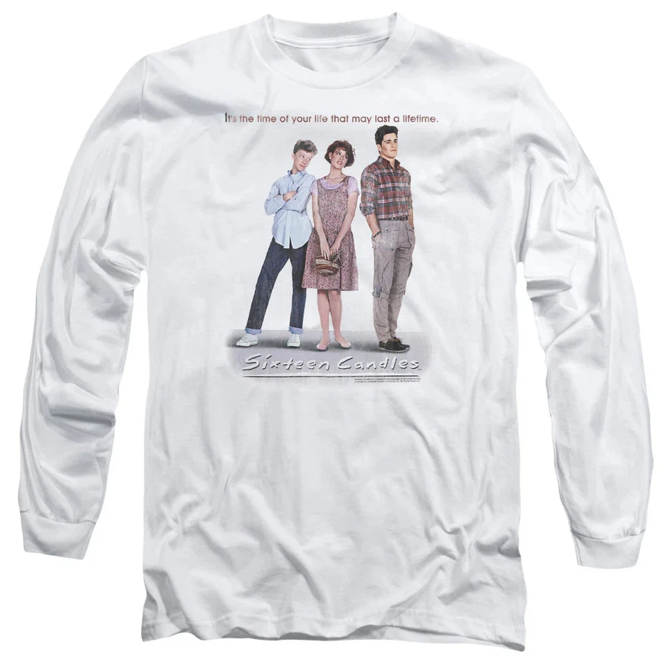 Sixteen Candles Poster Mens Long Sleeve Shirt White Officially Licensed - Image 2 of 3