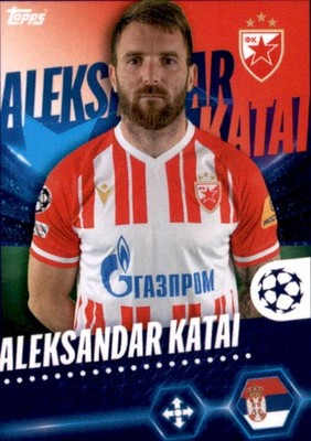 Topps Champions League 2023 2024 Sticker 282 Aleksandar Katai - FK Crvena Zvezda