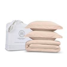 Duvet Cover Queen Size Bedding Set, Queen/Full - 3 Pc Duvet Cover Set Beige