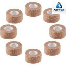Self-Adhesive Elastic Bandage Wrap - 8 Rolls, 1" x 5 Yards for Maximum Support
