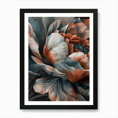 Moody Botanic 14 Kunstdruck gerahmt Wandbild Poster Leinwanddruck Bild