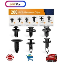 GOOACC Universal Car Clips  (200 Pcs) Auto Body Fastener Kit with 6 Sizes Bumper
