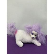 Puppy Surprise White Puppy Purple Accent Sparkly PS Pink Collar Bow Tail Three B
