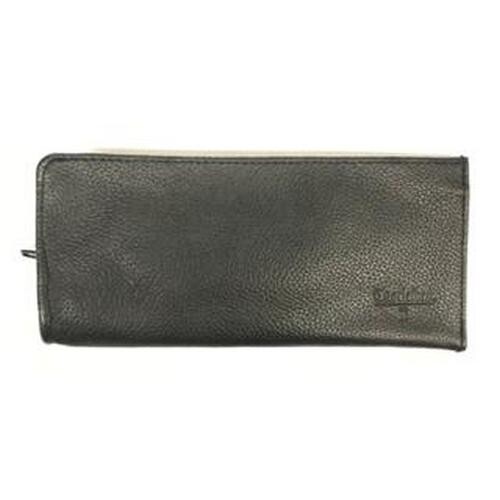 Castleford L Zip Zipper Pipe Tobacco Stash Pouch Fine Leather Soft Black - Picture 1 of 1