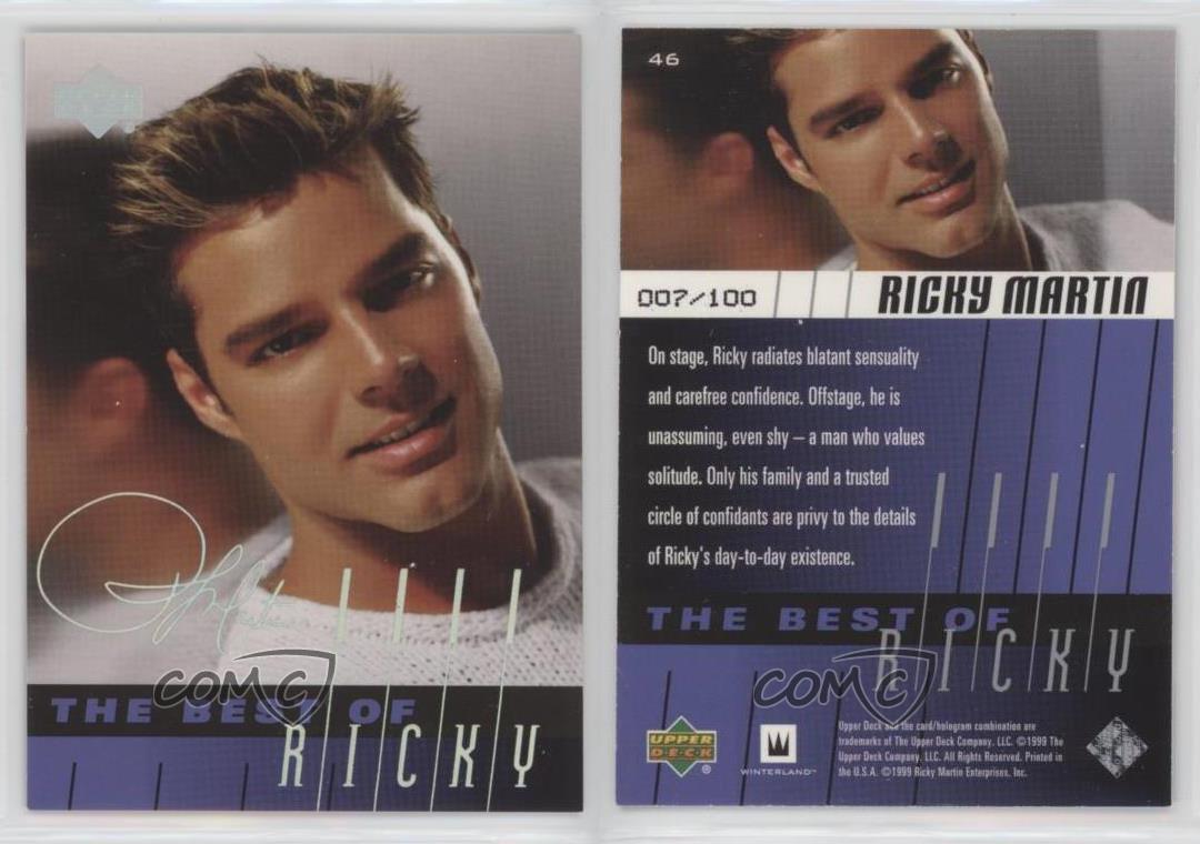1999 Upper Deck Ricky Martin Platinum 7/100 Ricky Martin #46 0c3 - Picture 3 of 3