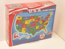 MELISSA  DOUG USA FLOOR PUZZLE 51 JUMBO PIECES NEW SEALED FREE SHIP
