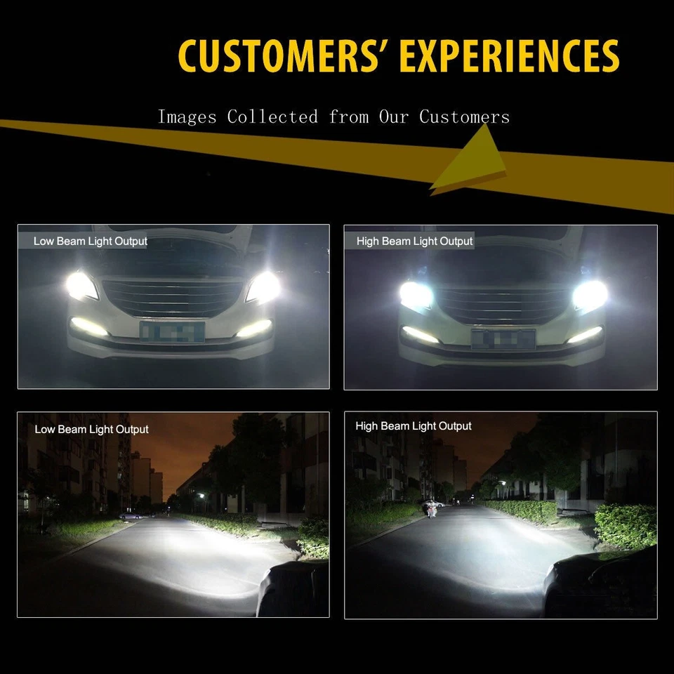 Para Toyota Celica GT 2005-2003 - 4x 6000K 9005 H7 Faros LED Bombillas Foto 3 de 4