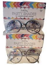 Lot Of 2 Confetti Party, Fiesta, Plastic Glasses. New/Sealed