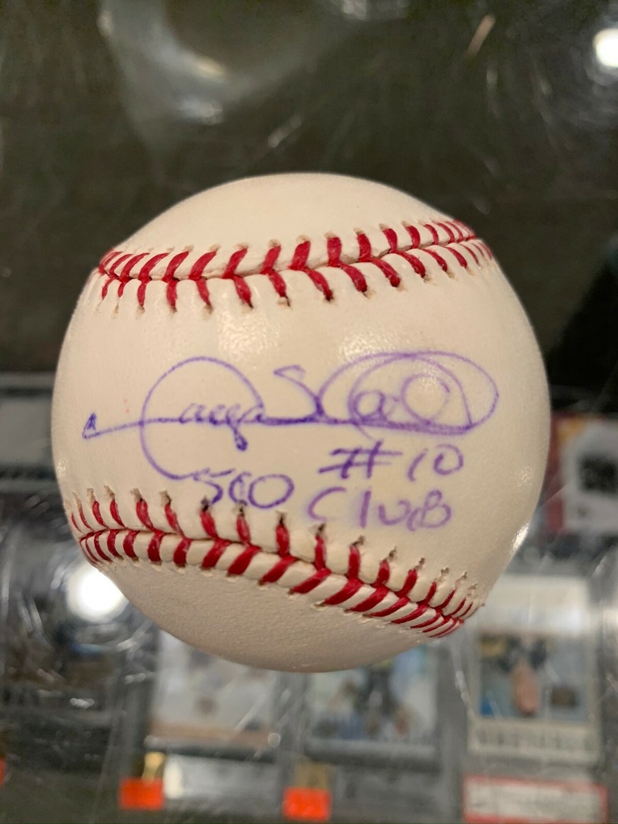 GARY SHEFFIELD YANKEES TIGERS 500 HR CLUB SINGLE SIGNED BASEBALL
