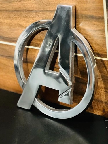Marvel Super Heroes Avenger Logo Metal Aluminium 12" Decorative And Gift - Picture 2 of 3