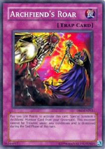 Archfiend's Roar - DR1-EN261 - Common - Unlimited Edition x3 - Near Mint