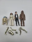 Vintage Star Wars Action Figure Lot 1977 Princess Leia Han Solo Chewbacca R2-D2
