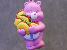 Care Bears NEW * Share Bear Tacos Clip * Blind Bag Series 2 Key Chain Monogram
