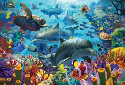 Cobble Hill Coral Sea 2000 Piece Jigsaw Puzzle By David Penfound