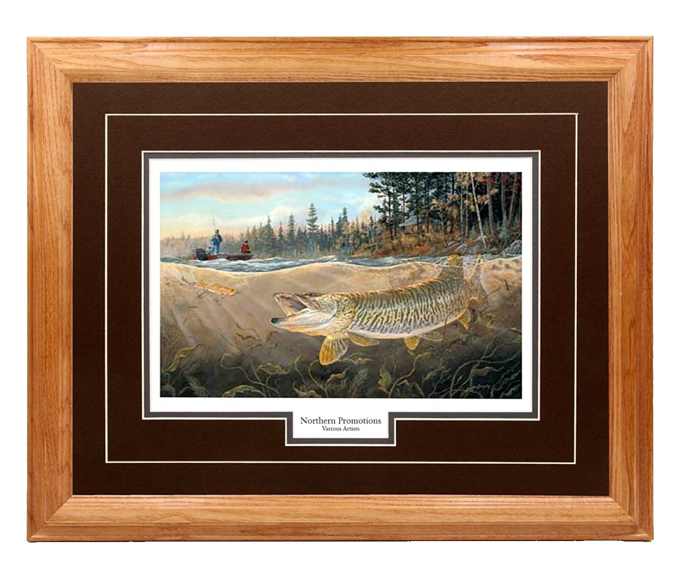 Bolsas y cajas de aparejos de pesca de madera