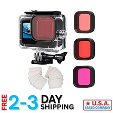 High-Transparency 60M Waterproof GoPro Case with Anti-Fog Inserts  Filters