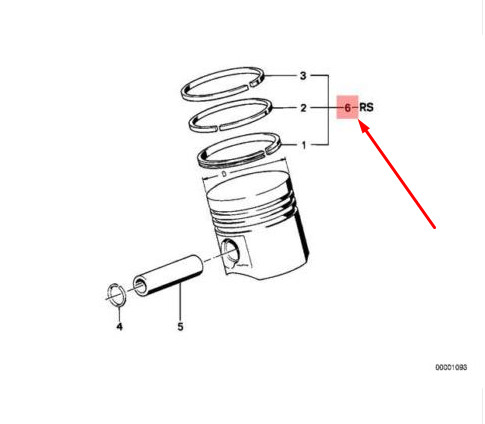 NEW BMW 3 E30 REPAIR KIT 1X PISTON RINGS 11251714849 1714849 OEM 