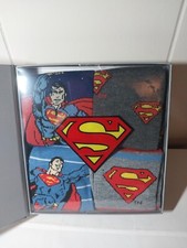 SUPERMAN DC Comics 4 pair Crew Socks - Men's Shoe Size 6-12 - NEW