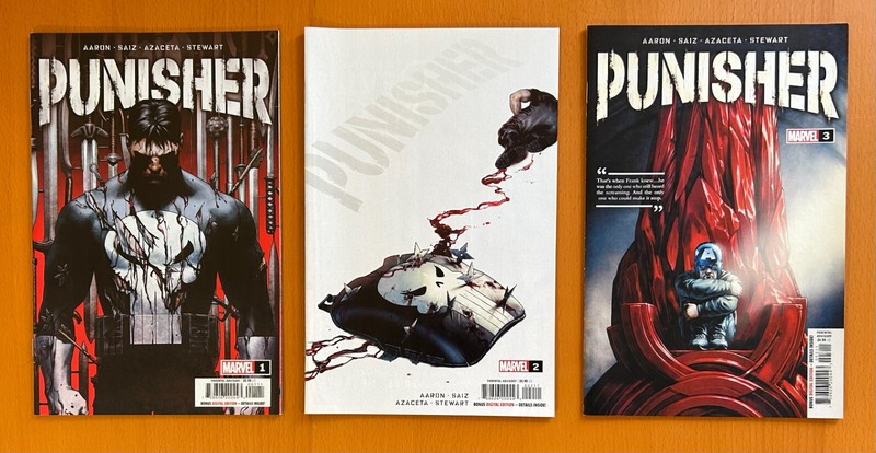 Punisher #1, 2 & 3 (Marvel 2022) 3 x VF+ & NM comics