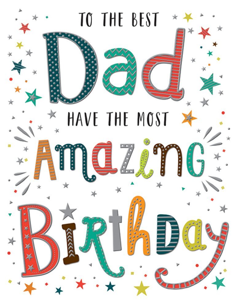 Dad Birthday Card Male - Foil Finish - Regal Publishing - 5.6"" x 7.6""