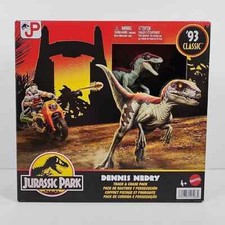 Jurassic Park '93 Classic Dennis Nedry Track  Chase Pack Velociraptor NIB 2023