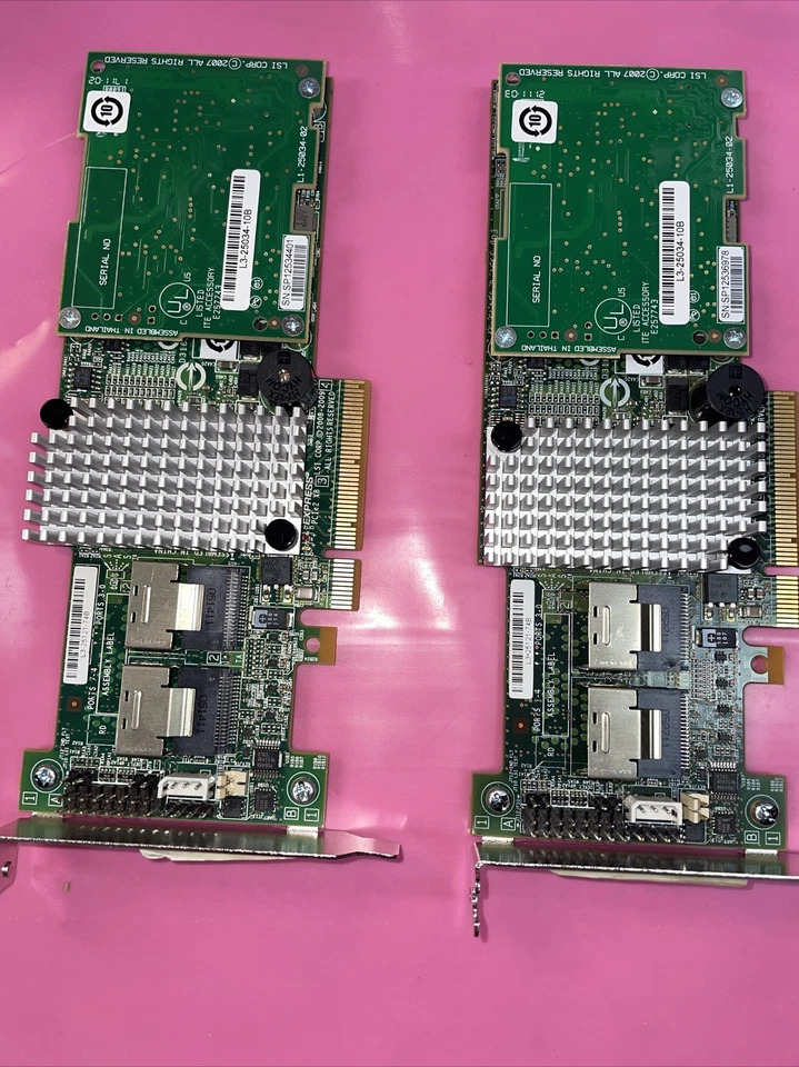Lot of 2 LSI L3-25121-74B 6GB/s RAID CONTROLLER CARD - Image 2 of 3
