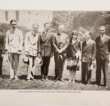 1927 President Calvin Coolidge With National Championship Orators Photo Print 