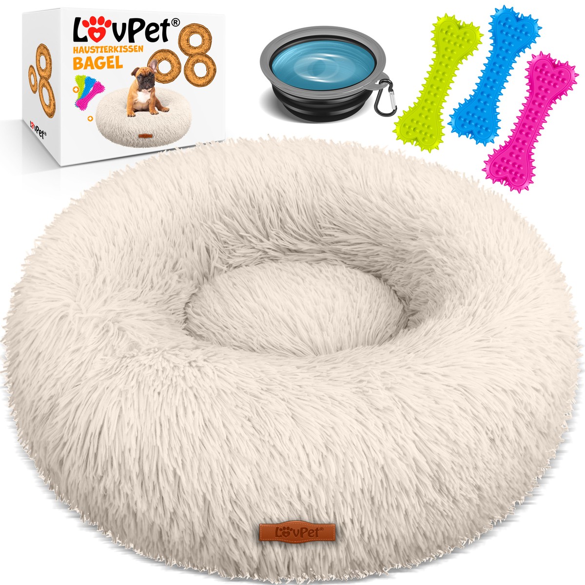 Extra Kleines Hundebett Für Transportbox (55,9 Cm) | Superweicher Plüsch, Waschbar & Rutschfest | In Lila & Anderen Farben