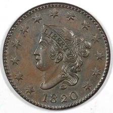 1820 1c N-13 Matron Head Large Cent 
