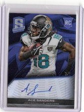 READ 2013 SPECTRA BLUE REFRACTOR AUTO AUTOGRAPH ACE SANDERS RC #96/99 