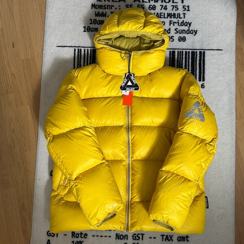 Palace Pertex Opaque Balaclava Puffa Jacket - Yellow Large Puffer Jacket - Picture 3 of 18