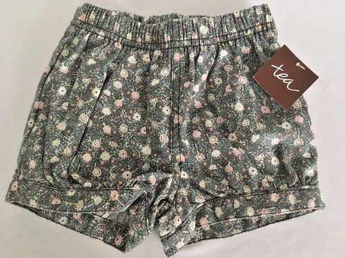 Tea Collection Bubble Shorts 18-24 Mo Olive Floral Toddler Girl Spring Sigrid - Picture 2 of 3