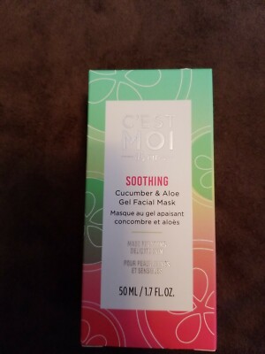 C'est Moi It s Me Soothing Cucumber & Aloe Gel Facial Mask 1.7oz/50ml NIB Sealed