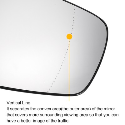 Less4spares Replacement Wing Mirror Glass Left Compatible With Renault Kadjar 2015-2022 CLIP-ON Passnager Near Side N/S Heated With Blind Spot - View #8