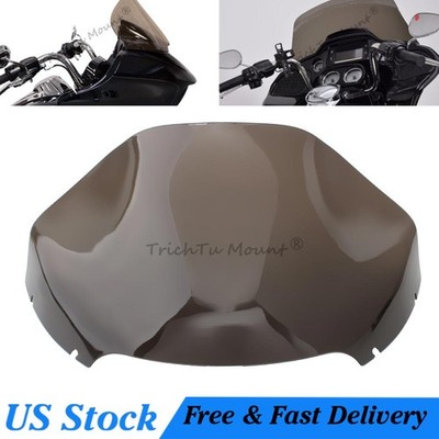 For Harley Road Glide FLTRX FLTR 2015-2023 Motorcycle Smoke Wave Windshield 13''