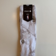 NWT Stance L Men's Large 9-13 NBA Logo Logoman Dye Basketball Casual Socks Khaki