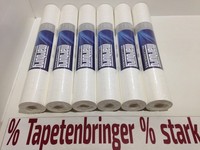 Vliestapete Marburg 6X 55130 (6Rollen) Uni Struktur Glatt Weiß Glanz Restposten