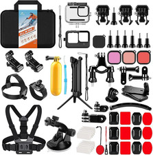 HONGDAK Action Camera Accessories Kit for Gopro Hero 13 12 11 10 9 Black, Waterp