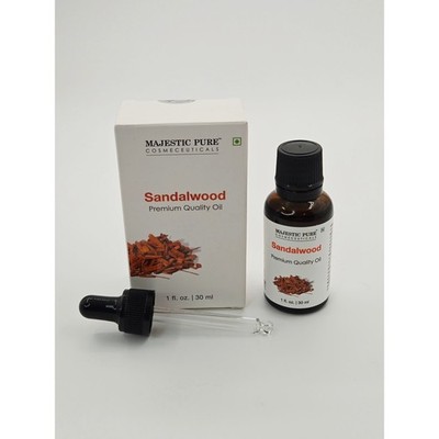 Majestic Pure Sandalwood Premium Quality Oil 1 fl oz 30ml with Glass Dropper