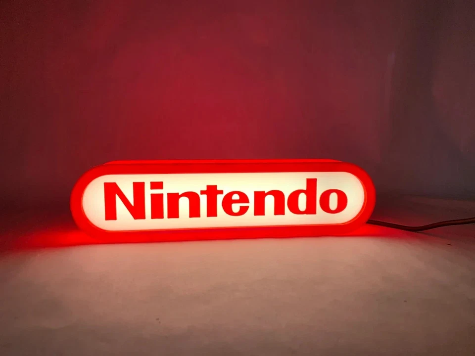 3D PRINTED " NINTENDO   " LED LIGHT BOX - Image 3 of 4