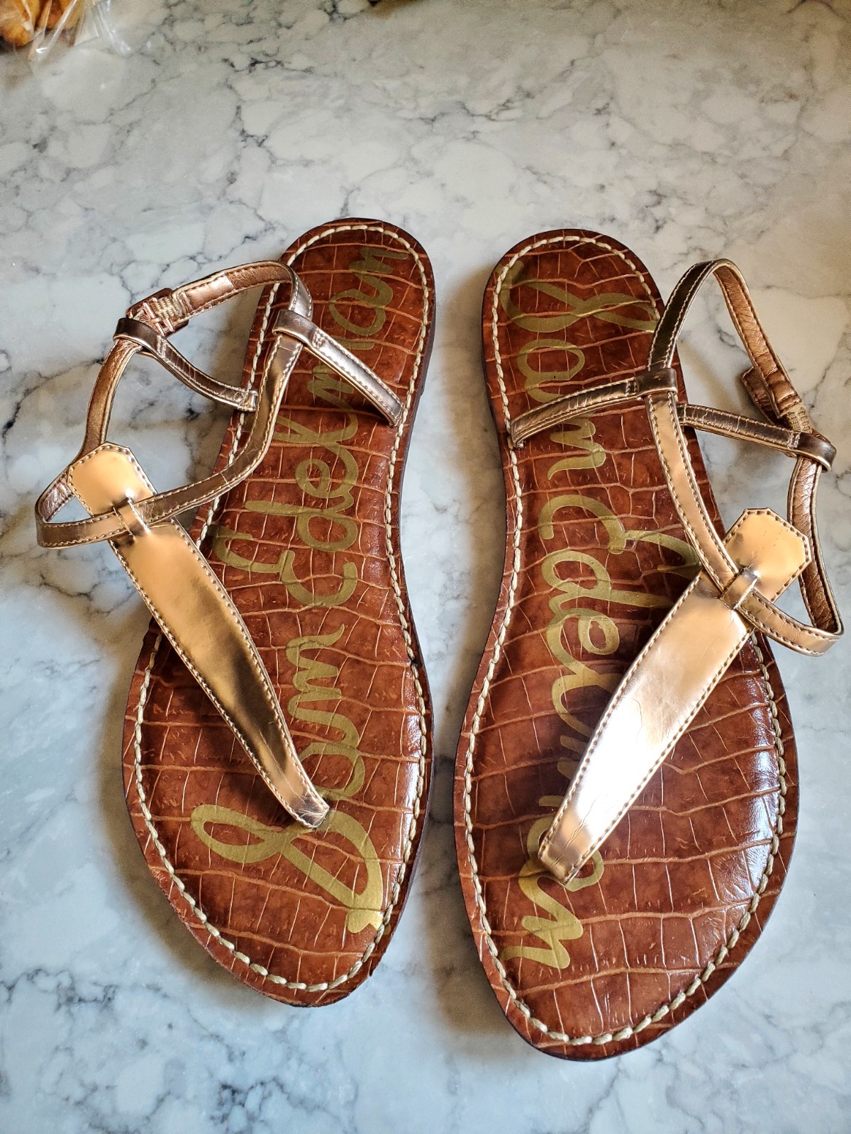 APL Sandali Sam Edelman con perizoma in bronzo taglia 7 5