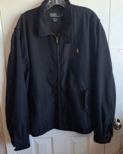 Polo Ralph Lauren Harrington Jacket Mens XL Black Vintage Cotton Plaid Lined