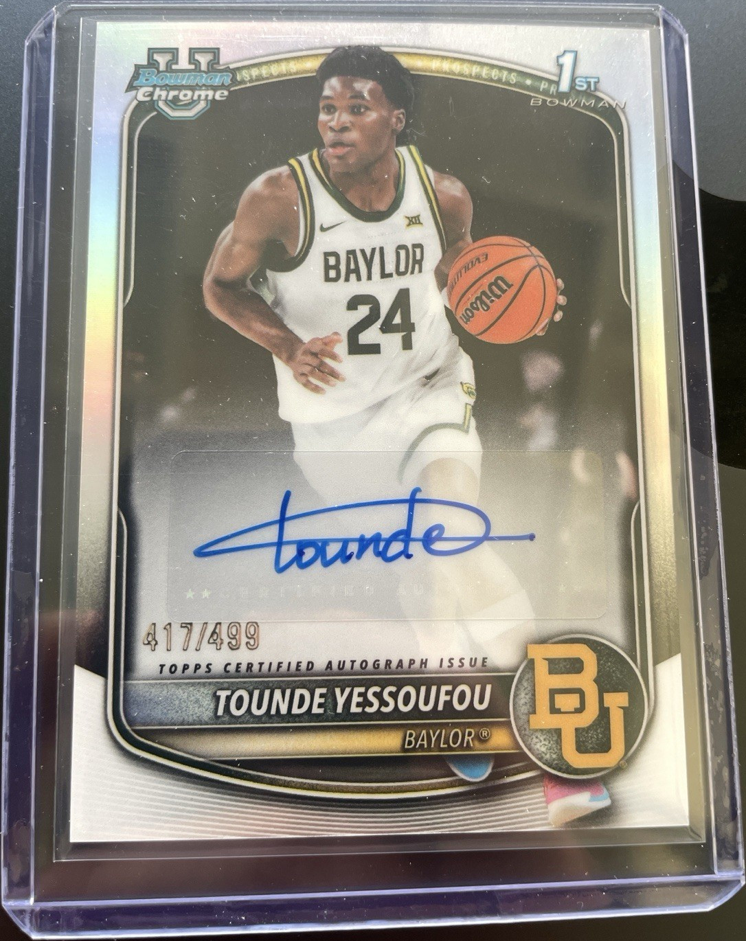 Bowman Chrome 2025-26 Tounde Yessoufou Baylor CPA-TY Auto RC Refractor /499